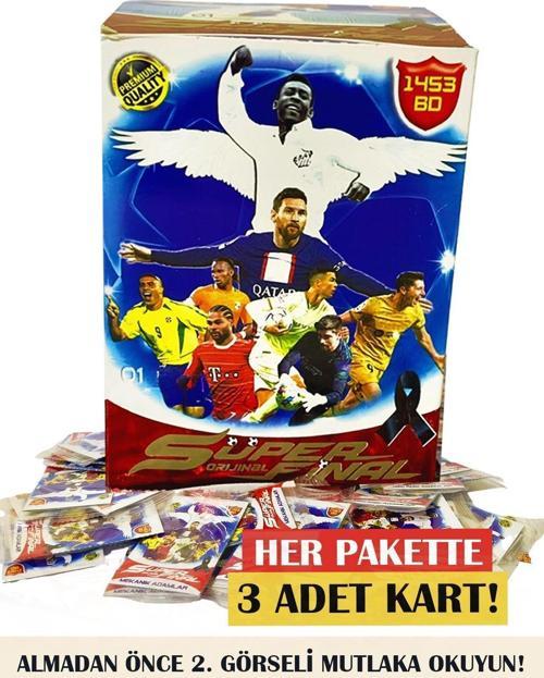 Süper Final Boş Kutu Yanında 15 Adet Futbolcu Kartları (5Kart Her Pakette 3 Adet Toplamda 15 Kart)