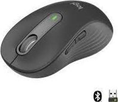 Signature M650 Büyük Boy Sağ El Için Sessiz Kablosuz Mouse - Siyah