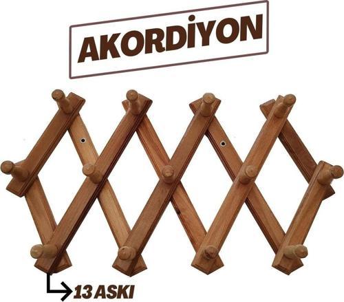 13 Lü Ahşap Akordiyon Askı 713761