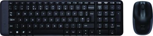 MK220 Kablosuz Türkçe Q Klavye Mouse Seti - Siyah
