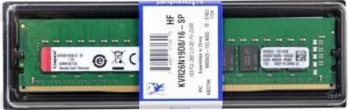 16Gb 2666Mhz Ddr4 Cl19 Pc Ram - KVR26N19D8-16 Pc Ram Kutulu
