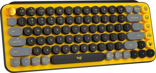 POP Keys Blast Özelleştirilebilir Emoji Tuşlu Mekanik Kablosuz Klavye - Sarı&Siyah