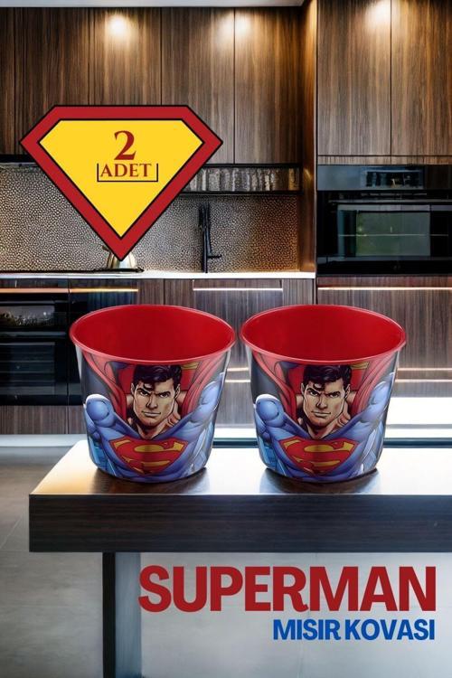 Superman Patlamış Mısır Popcorn Kovası 2 Li Set 719026