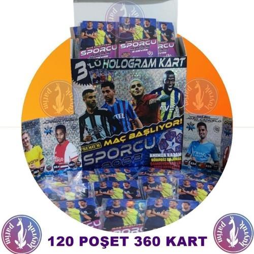 Sporcu Kart Futbolcu Kartları 3'Lü Hologram Kart 120 Poşet 360 Kart Kutulu