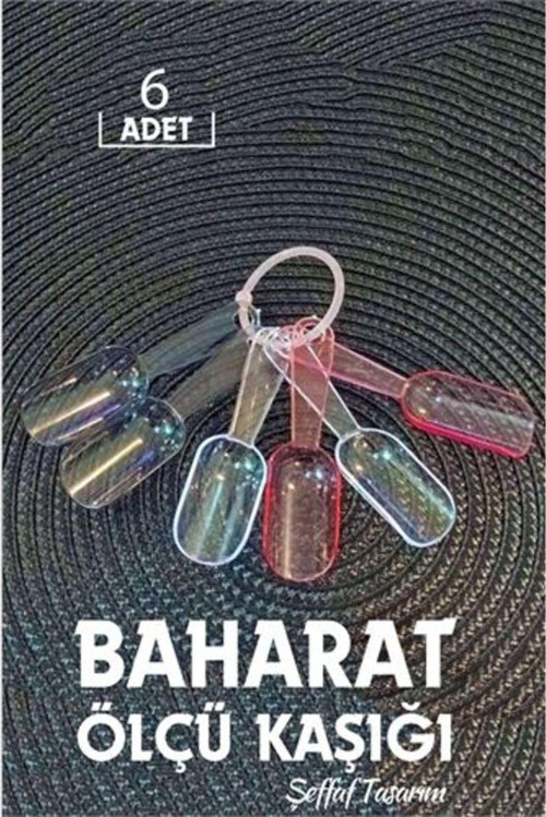 6 Lı Şeffaf Baharat Kaşığı Camino Design