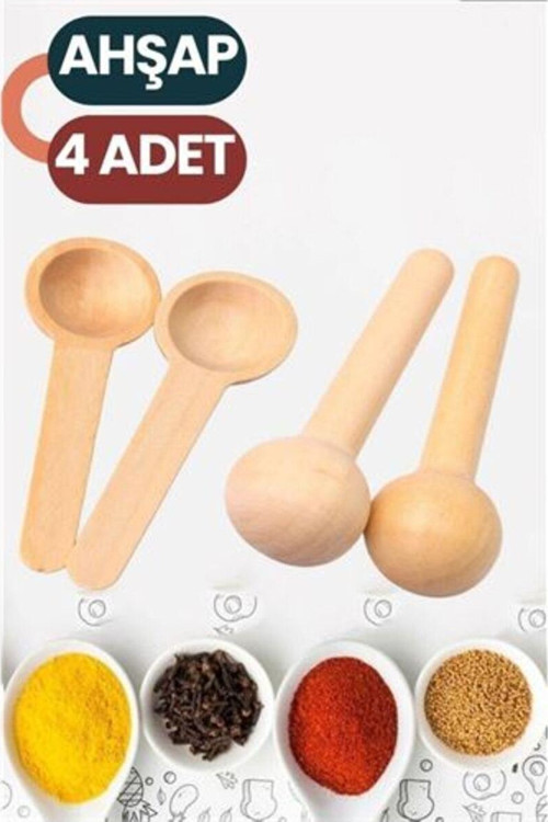 Baharat Kaşığı 7 Cm Mini Doğal Ahşap El Yapımı