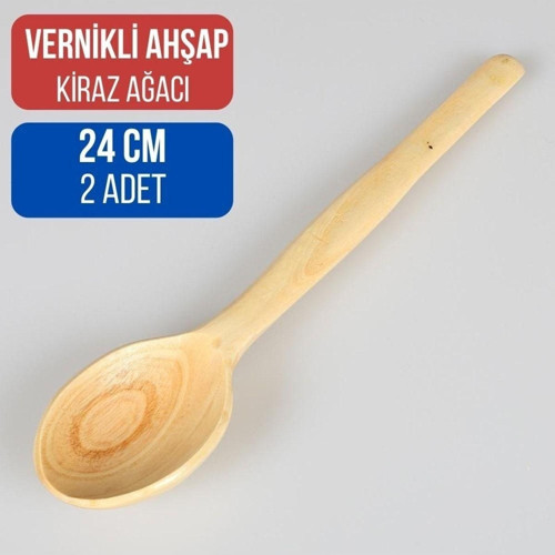 Vernikli 24 Cm Kiraz Ağacı Ahşap Kaşık