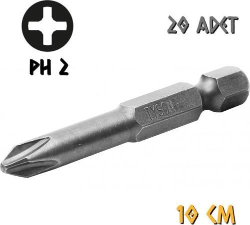 Tyson Vidalama Ucu Bits Uç - PH2 Yıldız - 10 cm. - 20 Adet