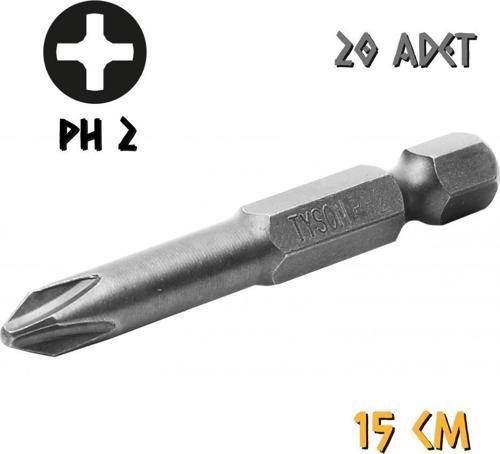 Tyson Vidalama Ucu Bits Uç - PH2 Yıldız - 15 cm. - 20 Adet