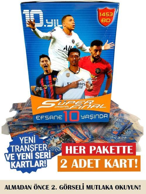 Süper Final Futbolcu Kartları 100 Adet 200 Kart 2022 Futbol Oyun Kartları