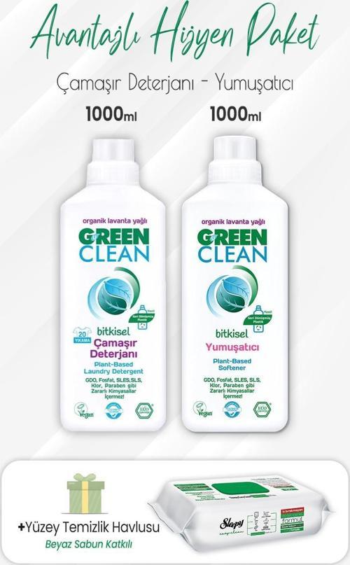 Bitkisel Çamaşır Deterjanı ve Yumuşatıcısı Lavanta Yağlı 1000 ml