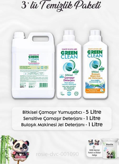 Yumuşatıcı 5 lt, B.Makinesi Deterjanı 1 lt, Çamaşır Deterjanı 1 lt ve ROSIE