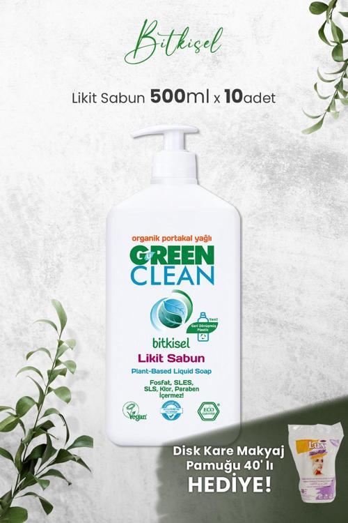 U Green Clean Organik Sıvı Sabun Portakallı 500 ML x 10 Adet ve Hediyeli