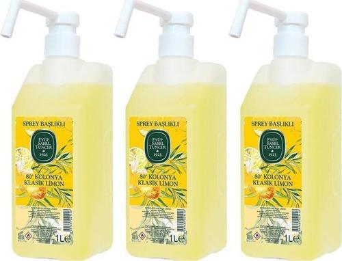 Klasik Limon Kolonyası Sprey Başlıklı 1 lt x 3
