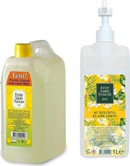 Klasik Limon Kolonyası Sprey Başlıklı ve Yedek Şişe 1 litre