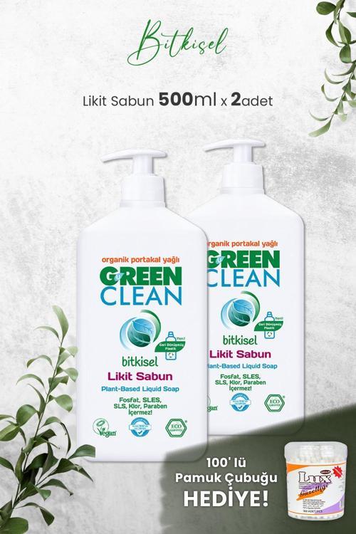 U Green Clean Organik Sıvı Sabun Portakallı 500 ML x 2 Adet ve Hediyeli