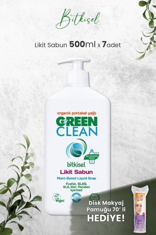 U Green Clean Organik Sıvı Sabun Portakallı 500 ML x 7 Adet ve Hediyeli