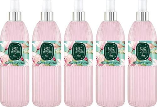 Manolya Çiçeği Kolonyası Silindir Pet Sprey Şişe 150 ML x 5 Adet