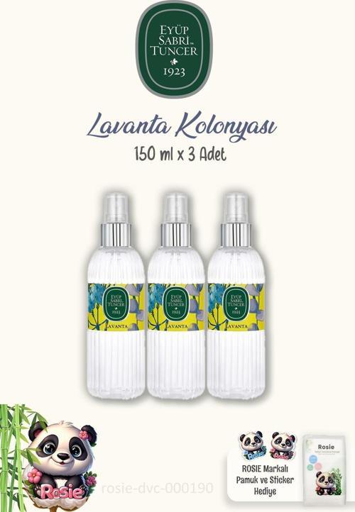 Lavanta Kolonyası 150 ml 3 Adet ve ROSIE Doğal Pamuk