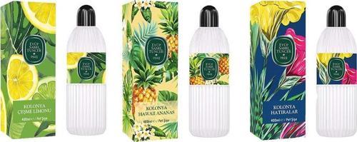 Kolonya Çeşme Limonu, Hawaii Ananas ve Hatıralar Pet Şişe 400 ml