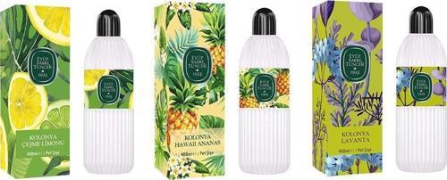 Kolonya Çeşme Limonu, Hawaii Ananas ve Lavanta Pet Şişe 400 ml