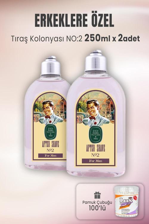 Tıraş Kolonyası No 2 x 2 Adet ve Pamuk Çubuğu 100' lü