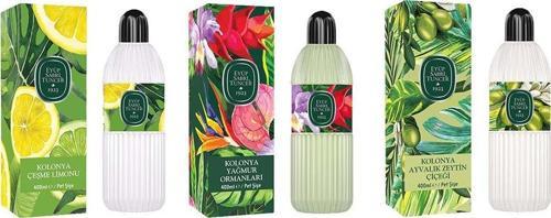 Kolonya Çeşme Limonu, Yağmur Ormanları ve Ayvalık Zeytin Çiçeği Pet Şişe 400 ml