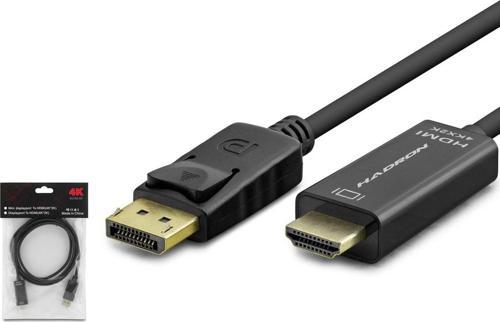 Hdx7796 Dısplay (M) To Hdmı (M) Kablo 4K 30Hz Siyah 1.8Mt