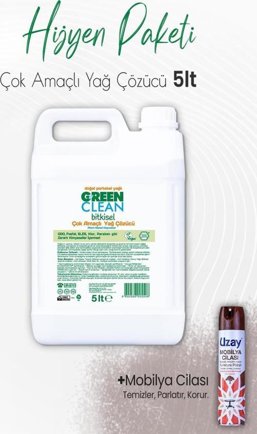 Bitkisel Çok Amaçlı Yağ Çözücü Portakal Yağlı 5 lt ve Mobilya Cilası Sandalağacı 300 ml