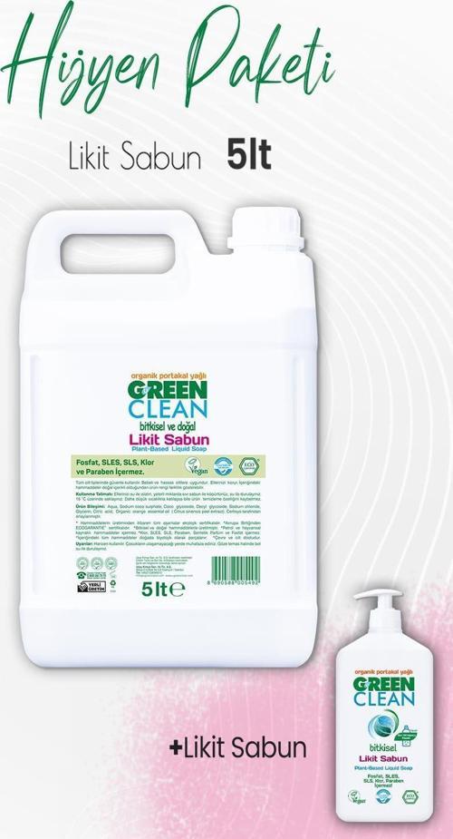 Bitkisel Likit Sabun Portakal Yağlı 5 lt ve 500 ml