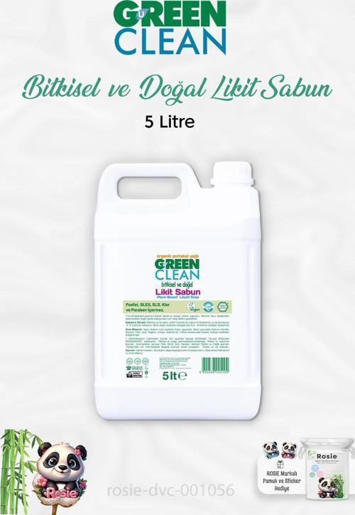 Bitkisel Likit Sabun Portakal Yağlı 5 lt ve ROSIE