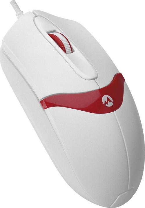 SM-220 Usb Beyaz-Kırmızı 1200dpi 3D Optik Kablolu Mouse