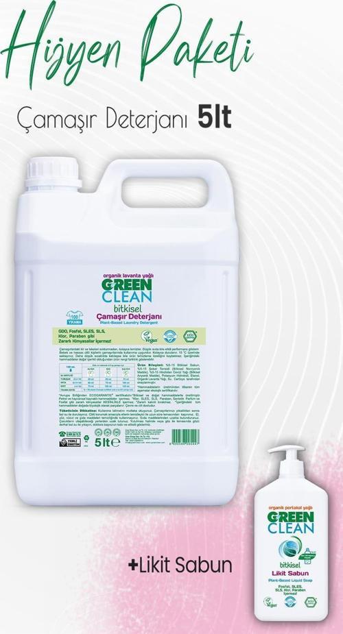 Çamaşır Deterjanı Lavanta 5 lt ve Likit Sabun Portakal Yağlı 500 ml