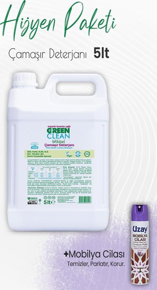 Çamaşır Deterjanı Lavanta 5 lt ve Mobilya Cilası Lavanta 300 ml