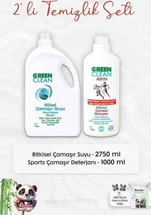 Çamaşır Suyu 2750 ml, Sports Çamaşır Deterjanı 1 lt ve ROSIE