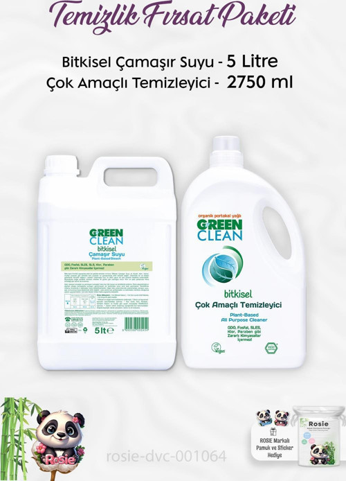 Çok Amaçlı Temizleyici 2750 ml, Çamaşır Suyu 5 lt ve ROSIE