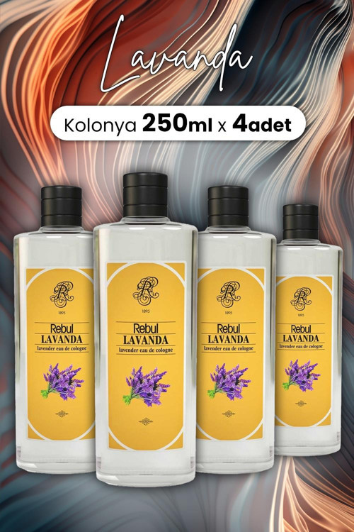 Lavanta Cam Şişe Kolonya 250 ml x 4 Adet