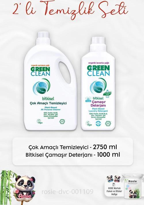 Çok Amaçlı Temizleyici 2750 ml, Çamaşır Deterjanı 1lt ve ROSIE