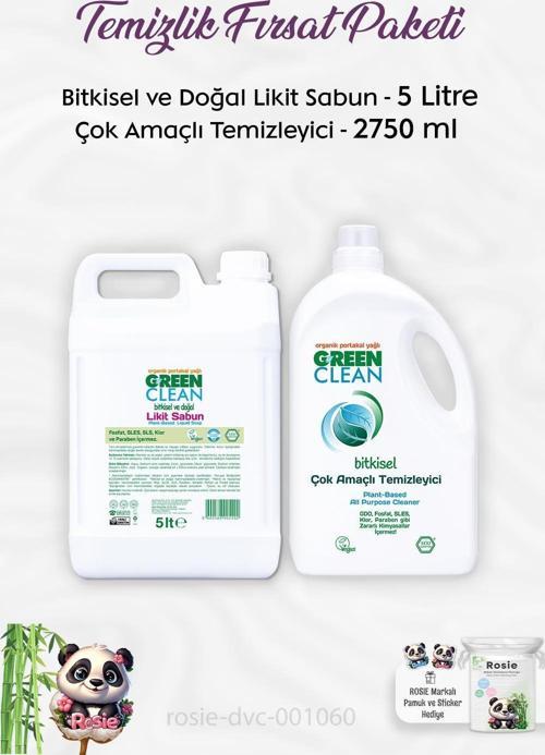 Çok Amaçlı Temizleyici 2750 ml, Likit Sabun 5 lt ve ROSIE
