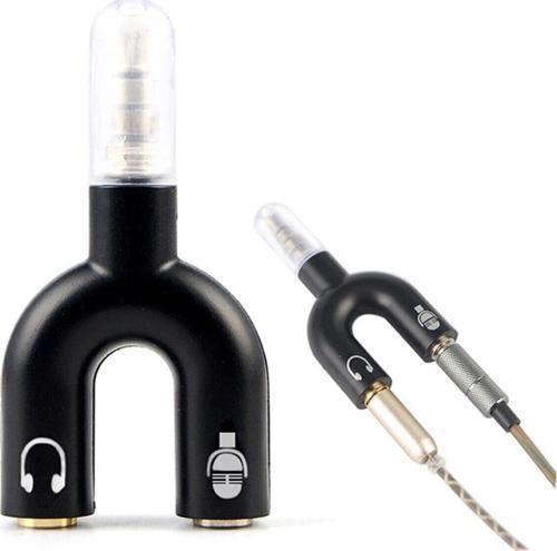 Kulaklık Mikrofon Ayırıcı Çoklayıcı 3.5Mm Splitter Stereo Dönüştürücü Jak