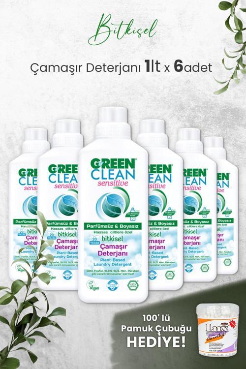 Sensıtıve Kokusuz Çamaşır Deterjanı 1 L x 6 Adet ve Hediyeli