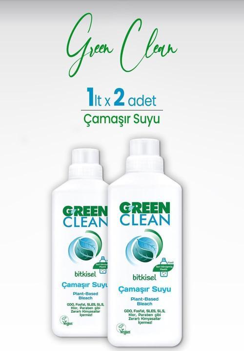 U Green Clean Bitkisel Çamaşır Suyu 1 L x 2 Adet