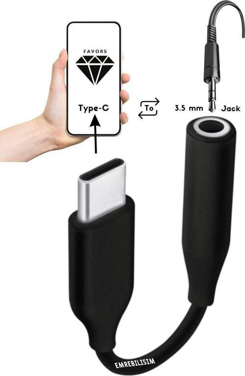 Samsung A73 Uyumlu Type-C Kulaklık Dönüştürücü 3.5 Mm Jack Girişli Ses Adaptörü