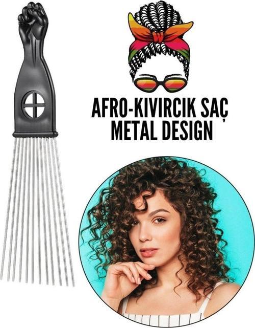 Unisex Afro Metal 23Cm Tarak
