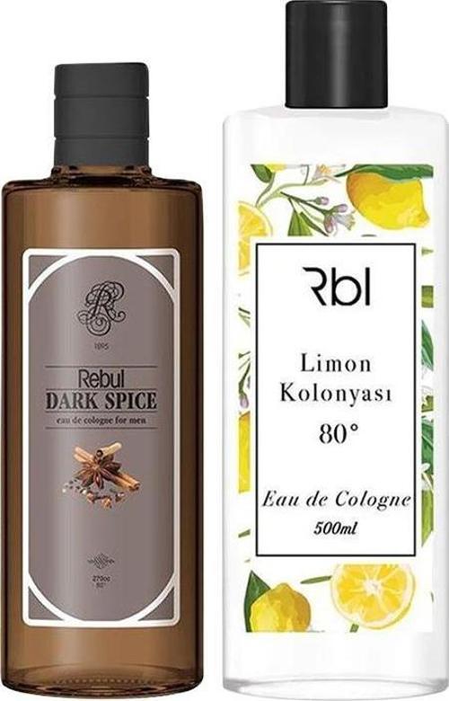 Dark Spice Kolonya 270 ml ve Limon Kolonyası 500 ml