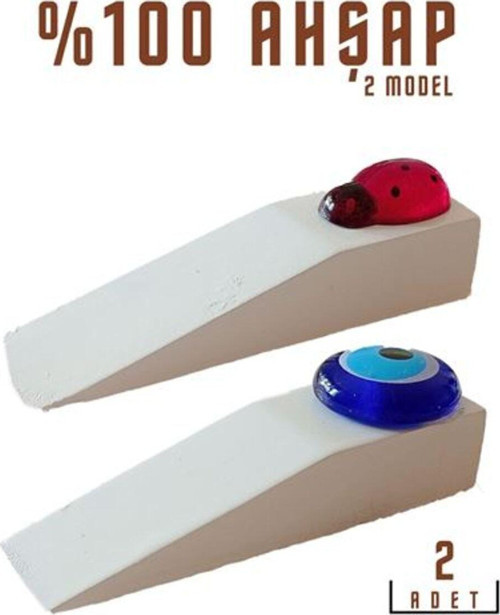 2 Li Ahşap Kapı Stoperi Beyaz Westgard Design 718568