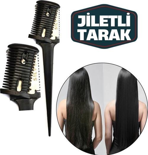 Jiletli Kırık Saç Düzeltme Inceltme Tarağı