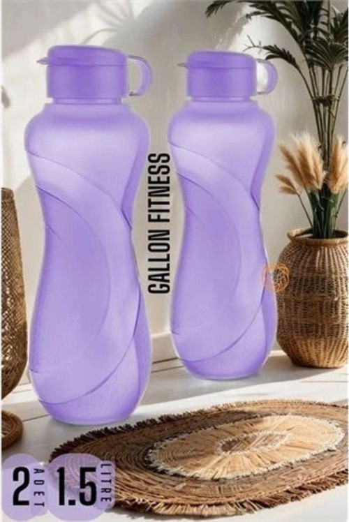 1.5 Lt Büyük Matara Gallon Fitness Mor