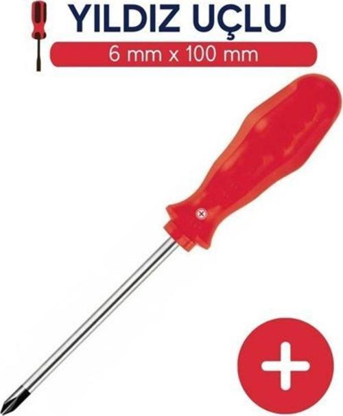 6 Adet 6 Mm Uç 10 Cm Uzunluk Yıldız Uç Tornavida 718339