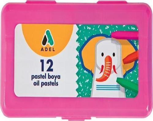Pastel Boya Plastik Pembe Kutu Köşeli 12 Renk 428 1835 001